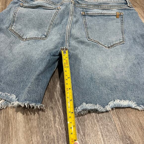 Joe's Blue Denim Distressed Shorts The Lara Bermuda Size 31 - Picture 4 of 7